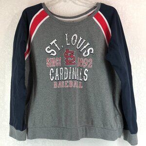5th & Ocean STL Cardinals Gray And Red Ladies Sweatshirt Size 2X